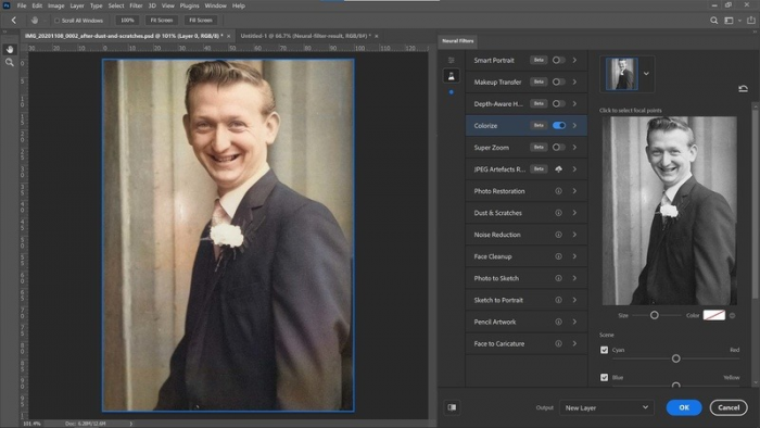 Use Photoshop to colorize black and white photos